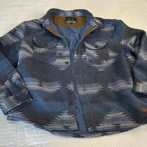 Jachs XXL Wool Blend Aztec Western Jacket Blue Southwestern Purveyors